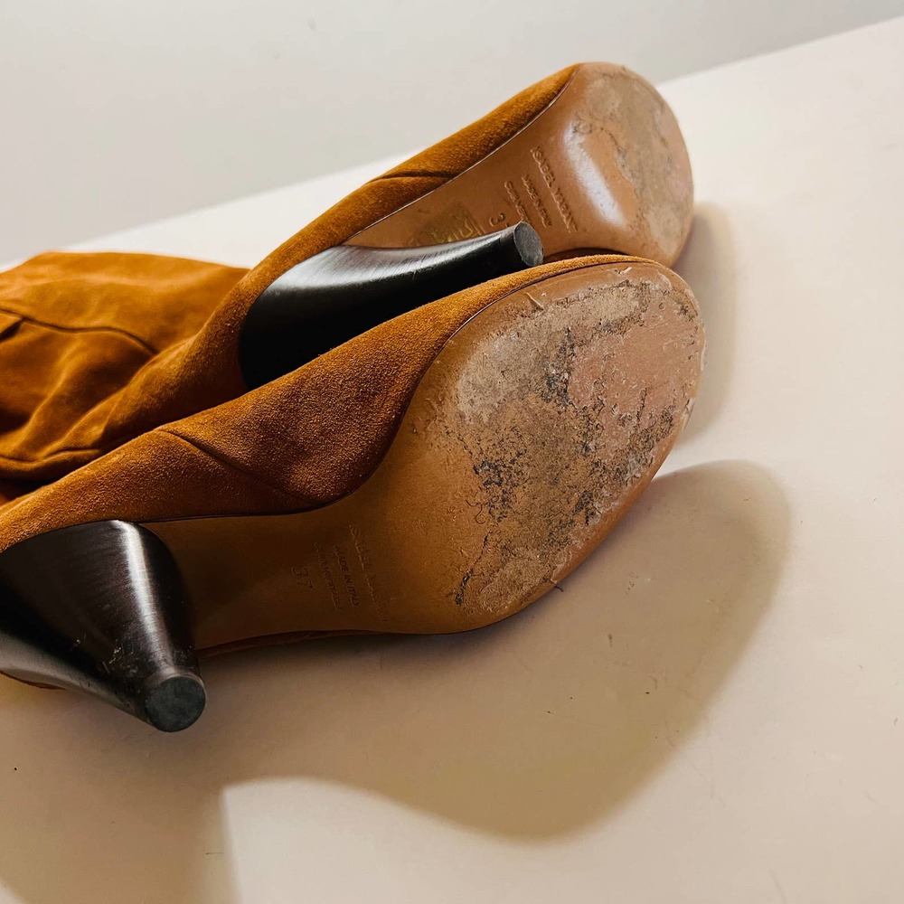 Isabel Marant Lakfee Brown Suede Booties Size 37 - Picture 8 of 10